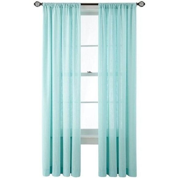 Martha Window Hawley Rod-Pocket Cotton Curtain Panel - Picture 1 of 5